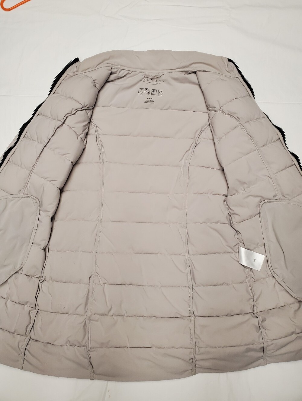 Laundry by Shelli Segal Women's M Taupe Puffer Coat Zip Pockets Vietnam - Picture 4 of 9